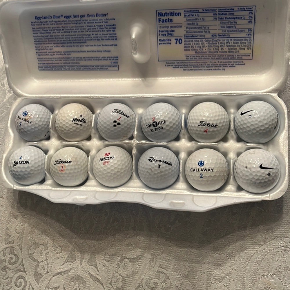 Golf Balls Assorted 1 Dozen Washed & Ready For Course